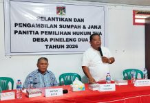 Panitia Pilhut Pineleng Dua Dilantik, Tangapo Minta Jaga Integritas