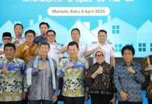 Bupati Minsel Hadiri Peluncuran Program Bantuan Stimulan Perumahan Swadaya