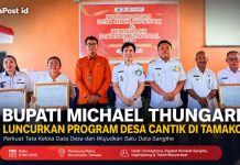 Bupati Michael Thungari Luncurkan Program Desa Cantik di Tamako, Perkuat Satu Data Sangihe