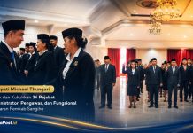 Rotasi dan Pengukuhan Pejabat Pemkab Sangihe, Bupati Soroti Integritas ASN
